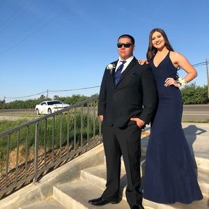 Navy Blue Prom Dress